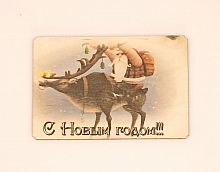 Магнит новый год "Дед мороз на олене" во Дегтярске